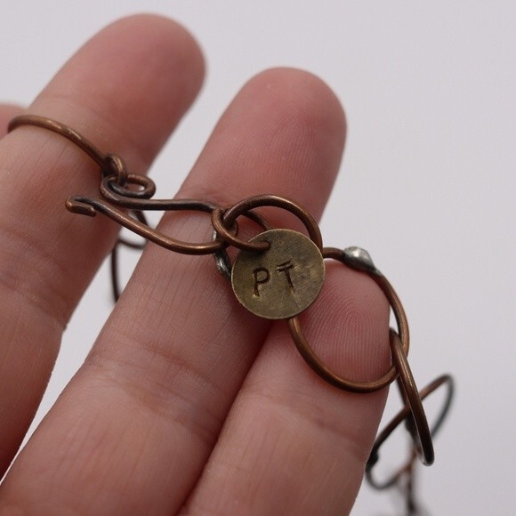 Handmade Copper Agate Necklace Gothic  Steampunk Crystal Copper Folk Art Mystic - Picture 7 of 10